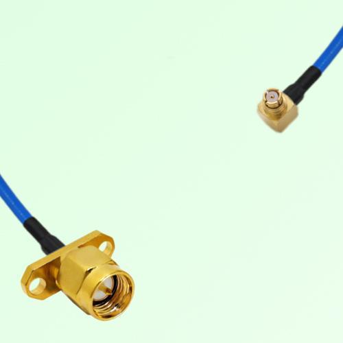 Semi-Flexible Jumper SMP Female Right Angle to SMA Male 2 Hole Flange Mount Semi-Flexible Jumper SMP Female Right Angle to SMA Male 2 Hole Flange Mount