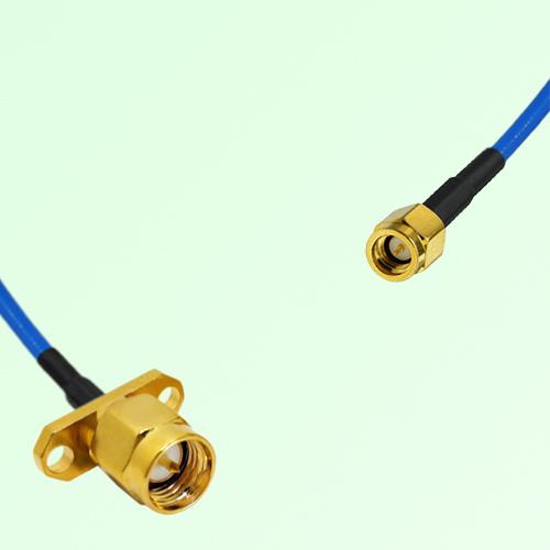 Semi-Flexible Jumper SSMA Male to SMA Male 2 Hole Flange Mount Semi-Flexible Jumper SSMA Male to SMA Male 2 Hole Flange Mount