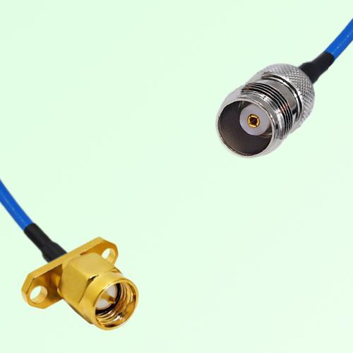 Semi-Flexible Jumper TNC Female to SMA Male 2 Hole Flange Mount