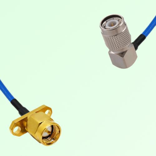 Semi-Flexible Jumper TNC Male Right Angle to SMA Male 2 Hole Flange Mount Semi-Flexible Jumper TNC Male Right Angle to SMA Male 2 Hole Flange Mount