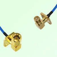 Semi-Flexible SMA Female Right Angle 4 Hole to SMA Male Right Angle 4 Hole
