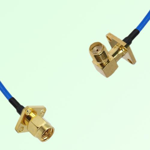 Semi-Flexible Jumper SMA Female Right Angle 4 Hole to SMA Male 4 Hole 12.7mm Semi-Flexible Jumper SMA Female Right Angle 4 Hole to SMA Male 4 Hole 12.7mm