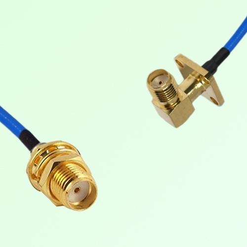 Semi-Flexible Jumper SMA Female Right Angle 4 Hole 12.7mm to SMA Bulkhead Female