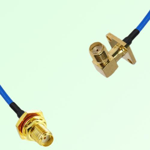 Semi-Flexible SMA Female Right Angle 4 Hole to SMA Bulkhead Female with O-Ring Semi-Flexible SMA Female Right Angle 4 Hole to SMA Bulkhead Female with O-Ring