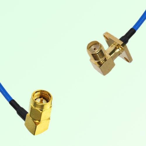 Semi-Flexible Jumper SMA Female Right Angle 4 Hole to SMA Male Right Angle Semi-Flexible Jumper SMA Female Right Angle 4 Hole to SMA Male Right Angle