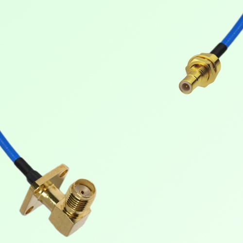 Semi-Flexible Jumper SMB Bulkhead Male to SMA Female Right Angle 4 Hole 12.7mm Semi-Flexible Jumper SMB Bulkhead Male to SMA Female Right Angle 4 Hole 12.7mm