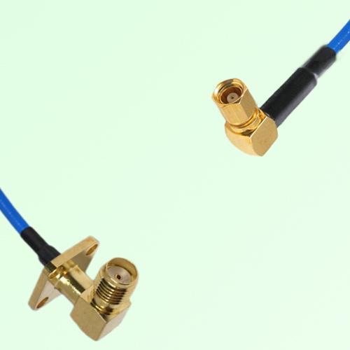 Semi-Flexible Jumper SMC Female Right Angle to SMA Female Right Angle 4 Hole