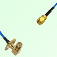 Semi-Flexible Jumper SMC Female to SMA Female Right Angle 4 Hole 12.7x12.7mm Semi-Flexible Jumper SMC Female to SMA Female Right Angle 4 Hole 12.7x12.7mm
