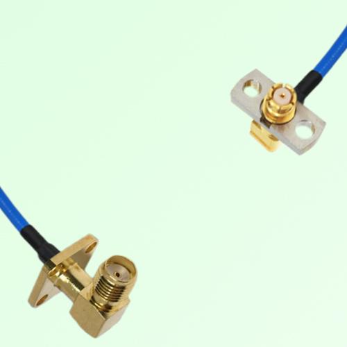 Semi-Flexible SMP Female Right Angle 2 Hole to SMA Female Right Angle 4 Hole Semi-Flexible SMP Female Right Angle 2 Hole to SMA Female Right Angle 4 Hole