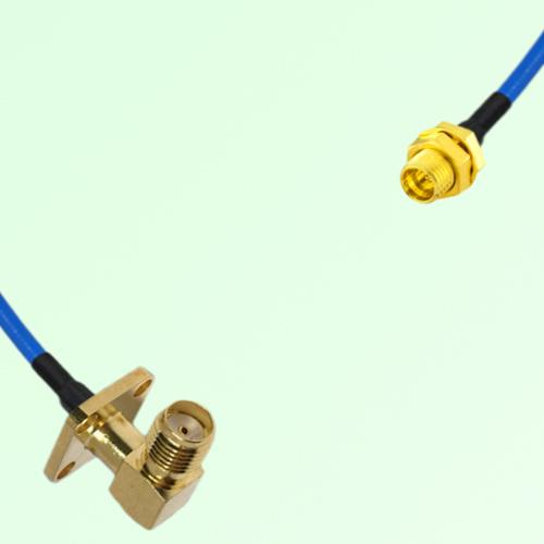 Semi-Flexible Jumper SMP Bulkhead Male to SMA Female Right Angle 4 Hole 12.7mm
