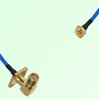 Semi-Flexible Jumper SMP Female Right Angle to SMA Female Right Angle 4 Hole