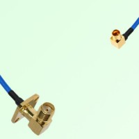 Semi-Flexible Jumper SMP Male Right Angle to SMA Female Right Angle 4 Hole