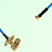 Semi-Flexible SMPM / SSMP Female Right Angle to SMA Female Right Angle 4 Hole Semi-Flexible SMPM / SSMP Female Right Angle to SMA Female Right Angle 4 Hole