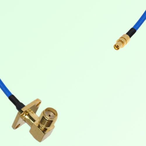 Semi-Flexible Jumper SMPM / SSMP Male to SMA Female Right Angle 4 Hole 12.7mm