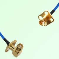 Semi-Flexible Jumper SSMA Female 4 Hole 12.7mm to SMA Female Right Angle 4 Hole