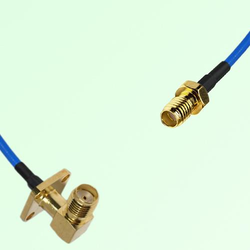 Semi-Flexible Jumper SSMA Female to SMA Female Right Angle 4 Hole 12.7x12.7mm Semi-Flexible Jumper SSMA Female to SMA Female Right Angle 4 Hole 12.7x12.7mm