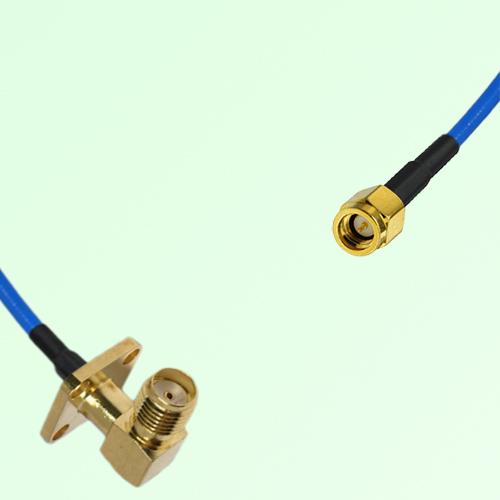 Semi-Flexible Jumper SSMA Male to SMA Female Right Angle 4 Hole 12.7x12.7mm Semi-Flexible Jumper SSMA Male to SMA Female Right Angle 4 Hole 12.7x12.7mm