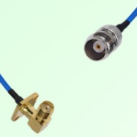 Semi-Flexible Jumper TNC Female to SMA Female Right Angle 4 Hole 12.7x12.7mm Semi-Flexible Jumper TNC Female to SMA Female Right Angle 4 Hole 12.7x12.7mm