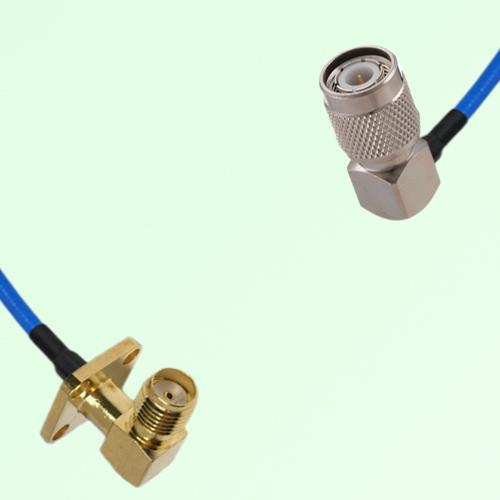 Semi-Flexible Jumper TNC Male Right Angle to SMA Female Right Angle 4 Hole