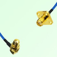 Semi-Flexible Jumper SMA Female 4 Hole 12.7mm to SMA Bulkhead Female Right Angle Semi-Flexible Jumper SMA Female 4 Hole 12.7mm to SMA Bulkhead Female Right Angle