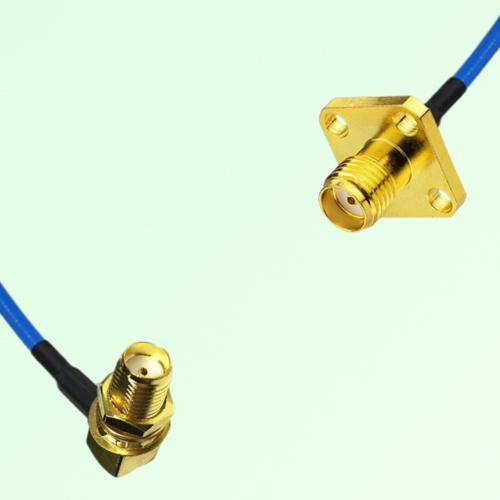 Semi-Flexible Jumper SMA Female 4 Hole 12.7mm to SMA Bulkhead Female Right Angle Semi-Flexible Jumper SMA Female 4 Hole 12.7mm to SMA Bulkhead Female Right Angle