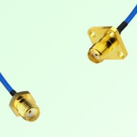 Semi-Flexible Jumper SMA Female 4 Hole Flange Mount 12.7x12.7mm to SMA Female Semi-Flexible Jumper SMA Female 4 Hole Flange Mount 12.7x12.7mm to SMA Female