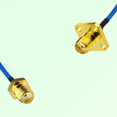 Semi-Flexible Jumper SMA Female 4 Hole Flange Mount 12.7x12.7mm to SMA Female Semi-Flexible Jumper SMA Female 4 Hole Flange Mount 12.7x12.7mm to SMA Female