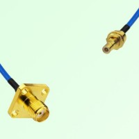 Semi-Flexible Jumper SMB Bulkhead Male to SMA Female 4 Hole 12.7x12.7mm Semi-Flexible Jumper SMB Bulkhead Male to SMA Female 4 Hole 12.7x12.7mm