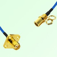 Semi-Flexible Jumper SMB Front Mount Bulkhead Female to SMA Female 4 Hole 12.7mm Semi-Flexible Jumper SMB Front Mount Bulkhead Female to SMA Female 4 Hole 12.7mm