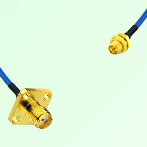 Semi-Flexible Jumper SMP Bulkhead Male to SMA Female 4 Hole 12.7x12.7mm