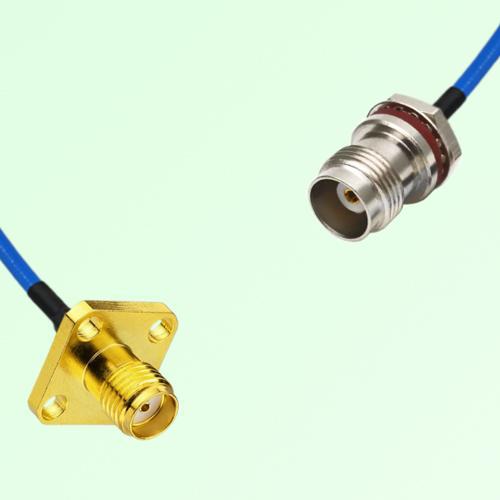 Semi-Flexible TNC Front Mount O-Ring Bulkhead Female - SMA Female 4 Hole 12.7mm Semi-Flexible TNC Front Mount O-Ring Bulkhead Female - SMA Female 4 Hole 12.7mm