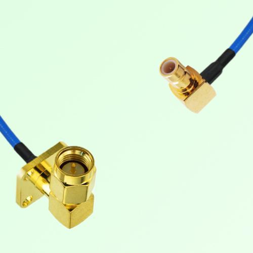 Semi-Flexible Jumper SMB Male Right Angle to SMA Male Right Angle 4 Hole 12.7mm