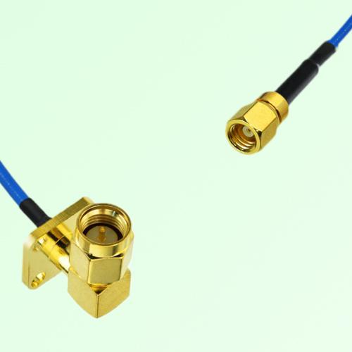 Semi-Flexible Jumper SMC Female to SMA Male Right Angle 4 Hole 12.7x12.7mm