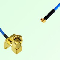 Semi-Flexible SMPM / SSMP Female Right Angle to SMA Male Right Angle 4 Hole Semi-Flexible SMPM / SSMP Female Right Angle to SMA Male Right Angle 4 Hole