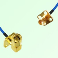 Semi-Flexible Jumper SSMA Female 4 Hole 12.7mm to SMA Male Right Angle 4 Hole