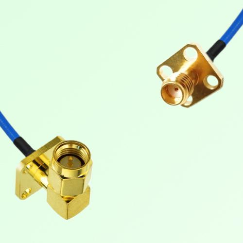Semi-Flexible Jumper SSMA Female 4 Hole 12.7mm to SMA Male Right Angle 4 Hole Semi-Flexible Jumper SSMA Female 4 Hole 12.7mm to SMA Male Right Angle 4 Hole