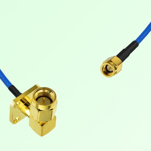 Semi-Flexible Jumper SSMA Male to SMA Male Right Angle 4 Hole 12.7x12.7mm Semi-Flexible Jumper SSMA Male to SMA Male Right Angle 4 Hole 12.7x12.7mm