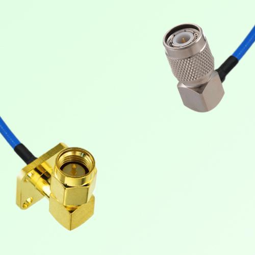 Semi-Flexible Jumper TNC Male Right Angle to SMA Male Right Angle 4 Hole 12.7mm
