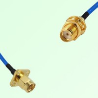 Semi-Flexible Jumper SMA Bulkhead Female to SMA Male 4 Hole 12.7x12.7mm Semi-Flexible Jumper SMA Bulkhead Female to SMA Male 4 Hole 12.7x12.7mm
