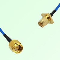 Semi-Flexible Jumper SMA Male 4 Hole Flange Mount 12.7x12.7mm to SMA Male Semi-Flexible Jumper SMA Male 4 Hole Flange Mount 12.7x12.7mm to SMA Male