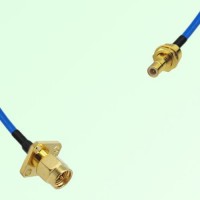 Semi-Flexible Jumper SMB Bulkhead Male to SMA Male 4 Hole 12.7x12.7mm Semi-Flexible Jumper SMB Bulkhead Male to SMA Male 4 Hole 12.7x12.7mm