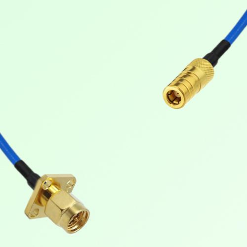 Semi-Flexible Jumper SMB Female to SMA Male 4 Hole Flange Mount 12.7x12.7mm