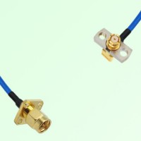 Semi-Flexible Jumper SMP Female Right Angle 2 Hole to SMA Male 4 Hole 12.7mm Semi-Flexible Jumper SMP Female Right Angle 2 Hole to SMA Male 4 Hole 12.7mm