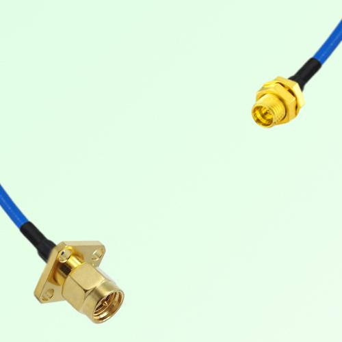 Semi-Flexible Jumper SMP Bulkhead Male to SMA Male 4 Hole 12.7x12.7mm Semi-Flexible Jumper SMP Bulkhead Male to SMA Male 4 Hole 12.7x12.7mm