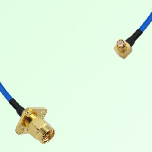 Semi-Flexible Jumper SMP Female Right Angle to SMA Male 4 Hole 12.7x12.7mm Semi-Flexible Jumper SMP Female Right Angle to SMA Male 4 Hole 12.7x12.7mm