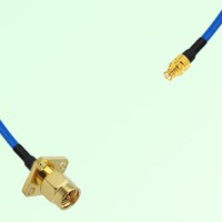 Semi-Flexible Jumper SMP Female to SMA Male 4 Hole Flange Mount 12.7x12.7mm Semi-Flexible Jumper SMP Female to SMA Male 4 Hole Flange Mount 12.7x12.7mm