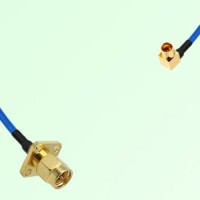 Semi-Flexible Jumper SMP Male Right Angle to SMA Male 4 Hole 12.7x12.7mm Semi-Flexible Jumper SMP Male Right Angle to SMA Male 4 Hole 12.7x12.7mm