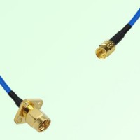 Semi-Flexible Jumper SMP Male to SMA Male 4 Hole Flange Mount 12.7x12.7mm Semi-Flexible Jumper SMP Male to SMA Male 4 Hole Flange Mount 12.7x12.7mm