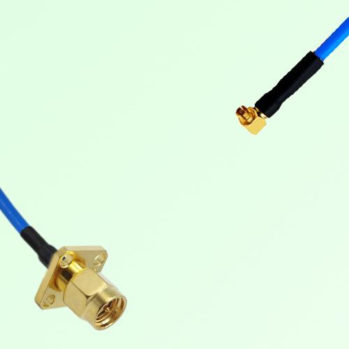 Semi-Flexible Jumper SMPM / SSMP Female Right Angle to SMA Male 4 Hole 12.7mm