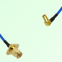 Semi-Flexible Jumper SSMB Female Right Angle to SMA Male 4 Hole 12.7x12.7mm